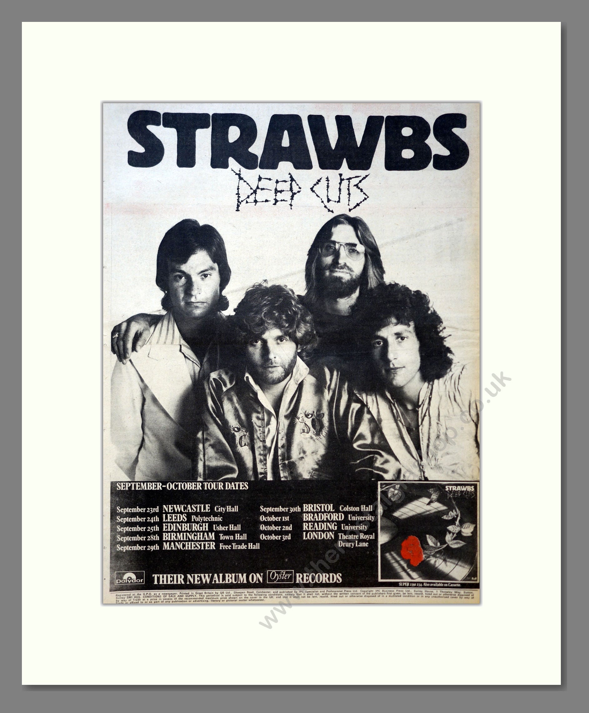 Strawbs - Deep Cuts. Vintage Advert 1976 (ref AD18109)