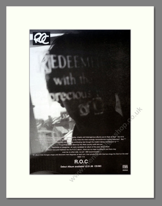 R.O.C - Debut Album. Vintage Advert 1996 (ref AD18119)