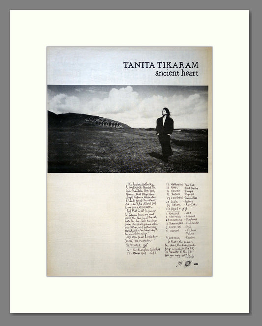 Tanita Tikaram - Ancient Heart. Vintage Advert 1988 (ref AD18123)