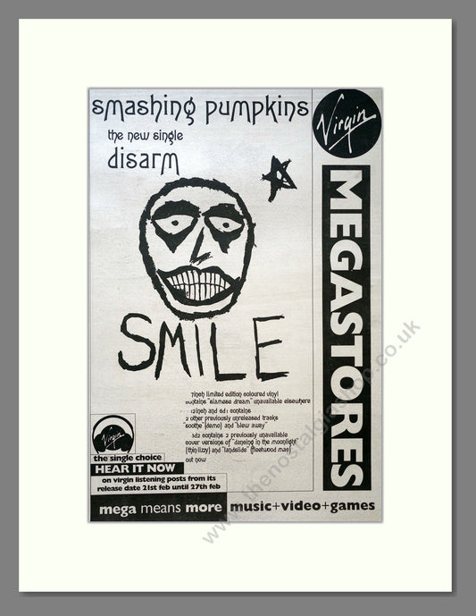 Smashing Pumpkins - Disarm. Vintage Advert 1994 (ref AD18139)