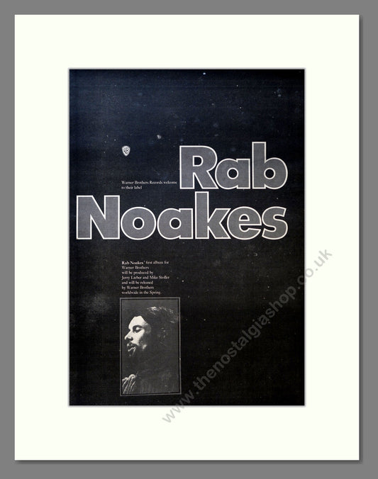 Rab Noakes - Debut Album. Vintage Advert 1973 (ref AD18163)