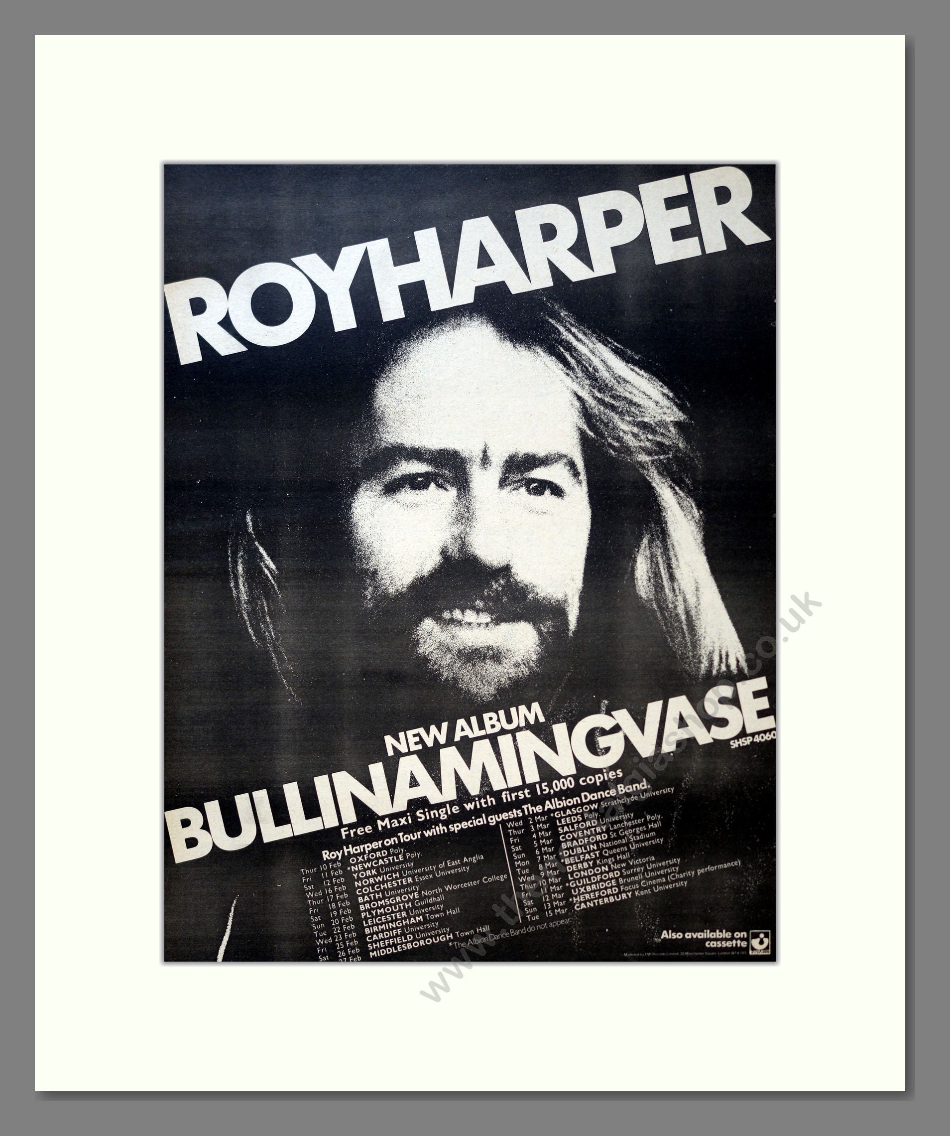 Roy Harper - Bull In A Ming Vase. Vintage Advert 1977 (ref AD18180 ...