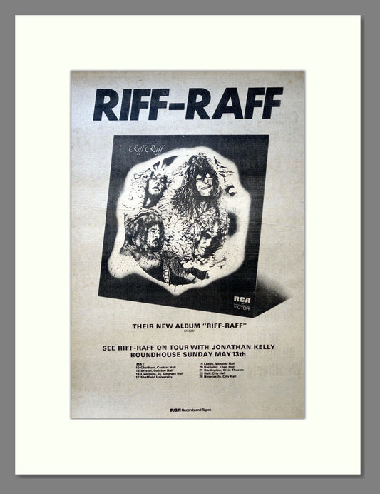 Riff-Raff - Self Titled. Vintage Advert 1973 (ref AD18198)