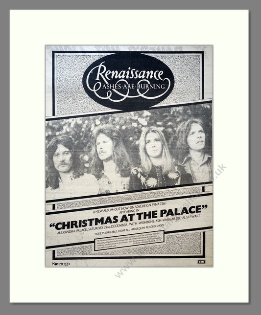 Renaissance - Ashes Are Burning. Vintage Advert 1973 (ref AD18220)