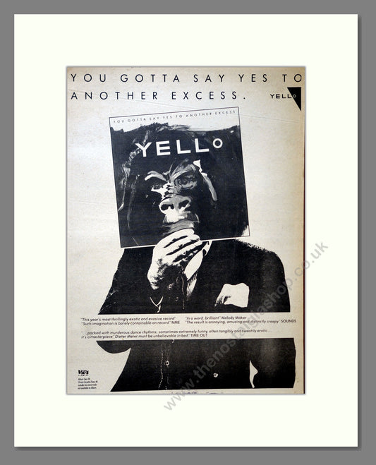 Yello - You Gotta Say Yes To Another Excess. Vintage Advert 1983 (ref AD18231)