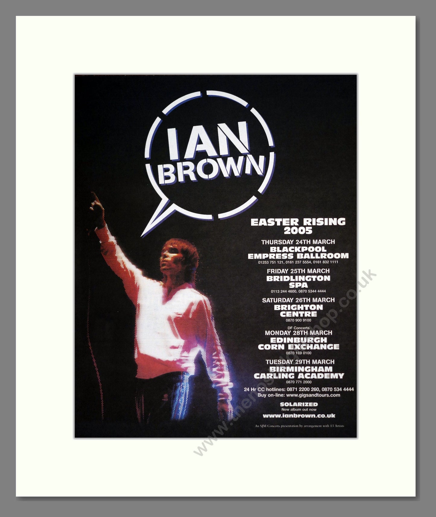 Ian Brown - UK Tour. Vintage Advert 2005 (ref AD301976)