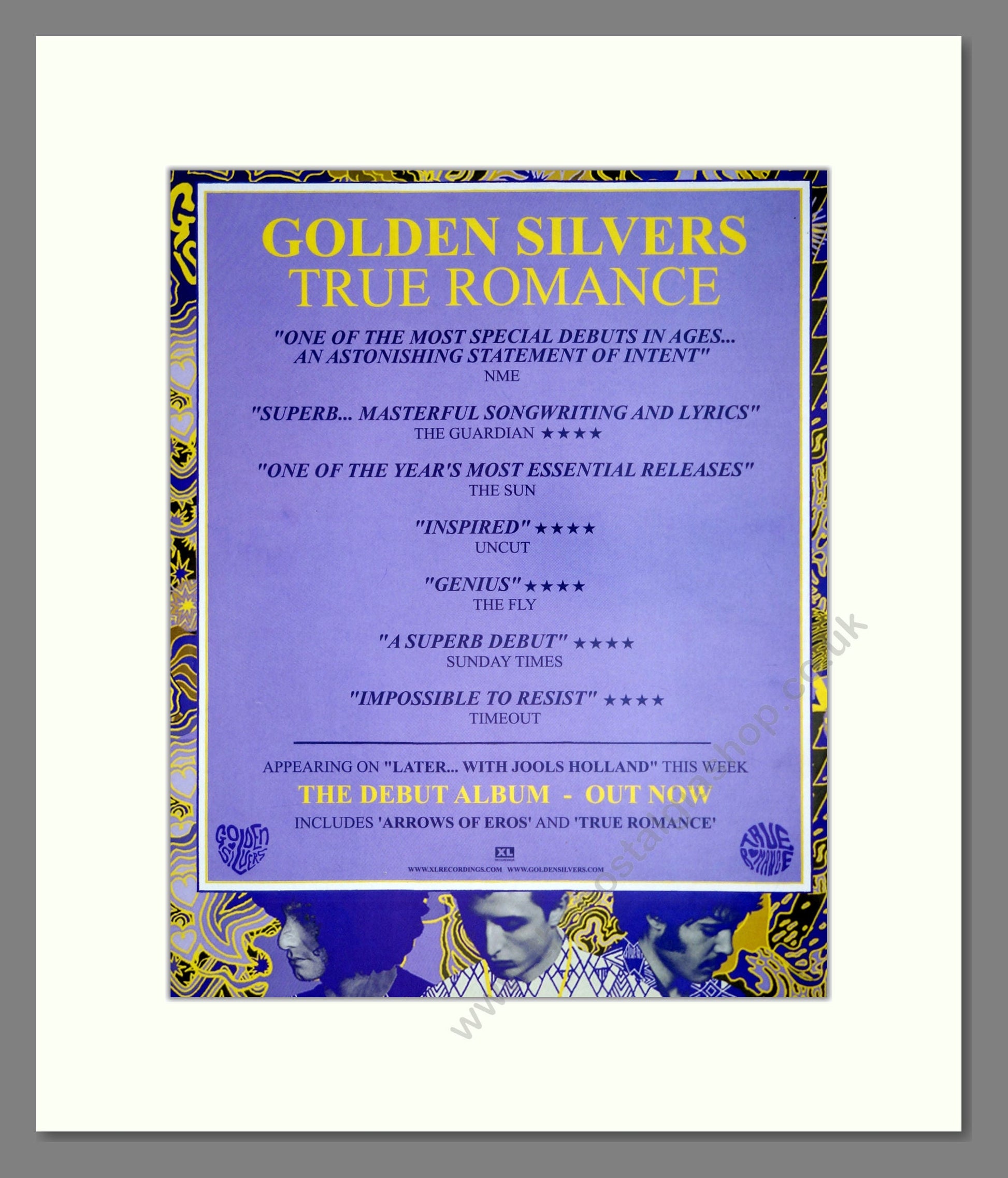 Golden Silvers - True Romance. Vintage Advert 2009 (ref AD301988)