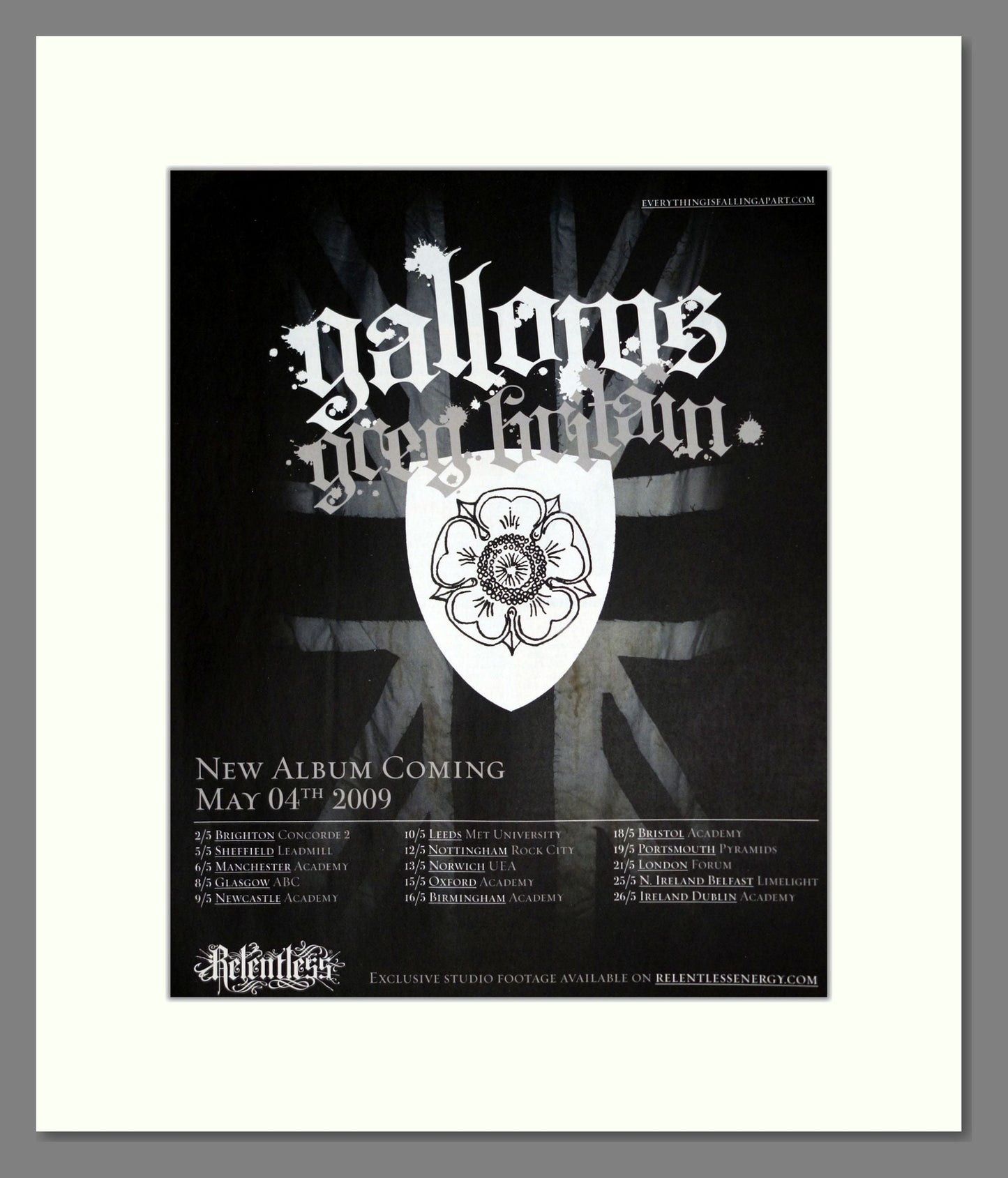 Gallows - Grey Britain. Vintage Advert 2009 (ref AD301994)