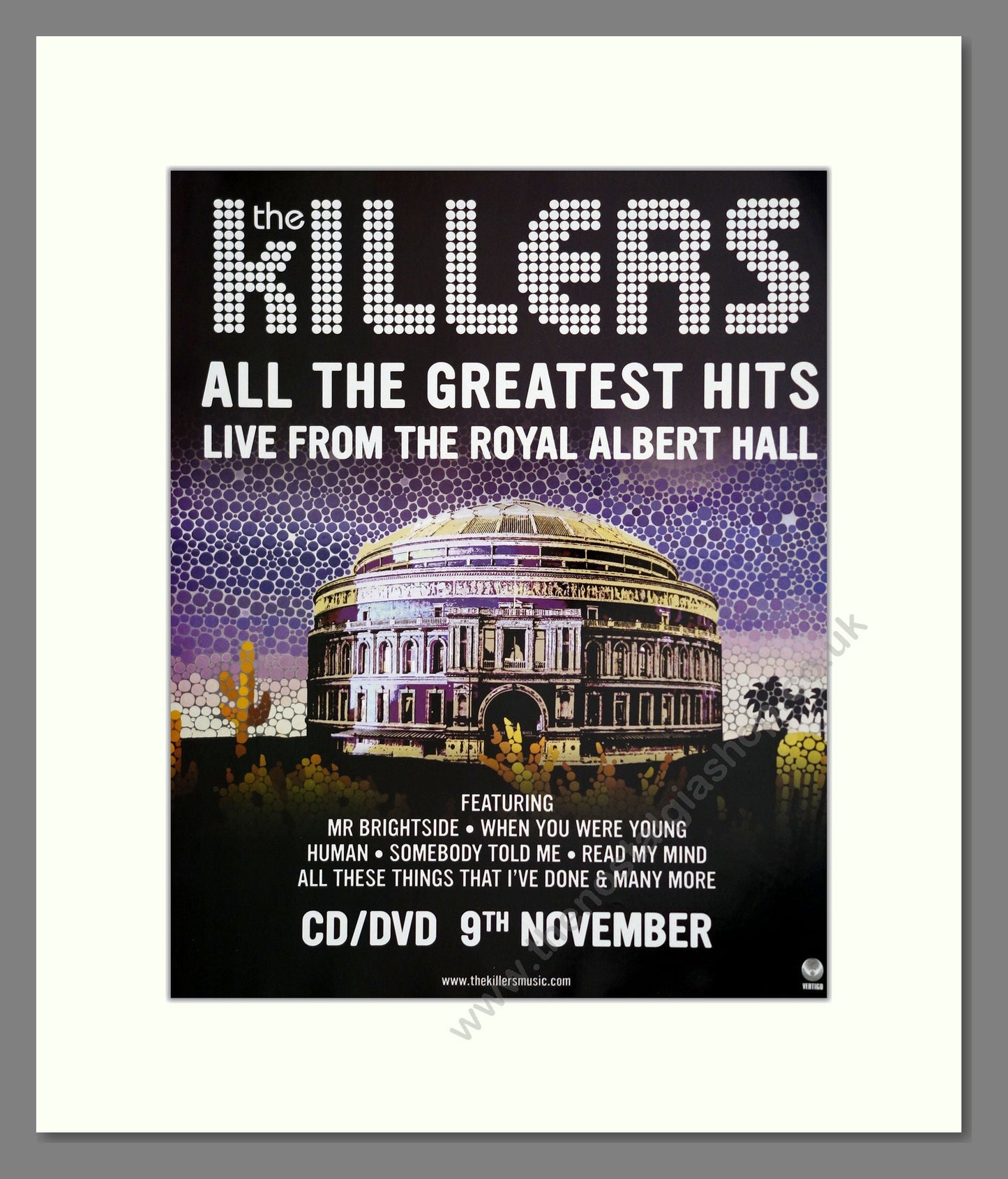 Killers (The) - Albert Hall. Vintage Advert 2009 (ref AD302025)