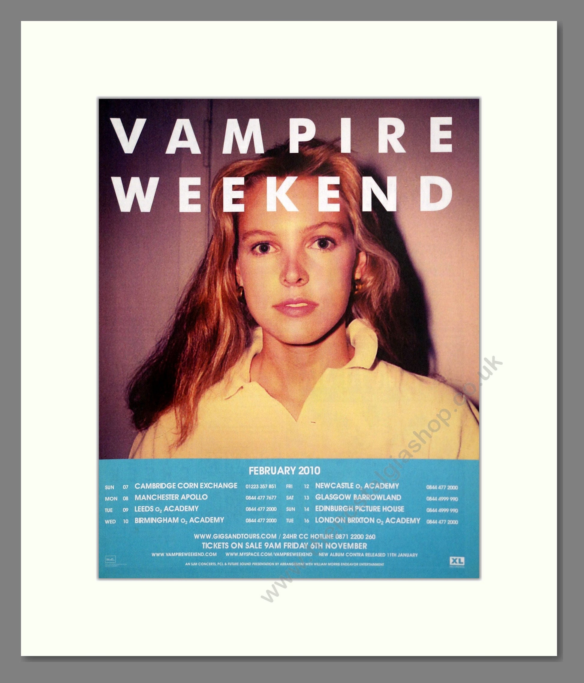 Vampire Weekend - UK Tour. Vintage Advert 2010 (ref AD302027)