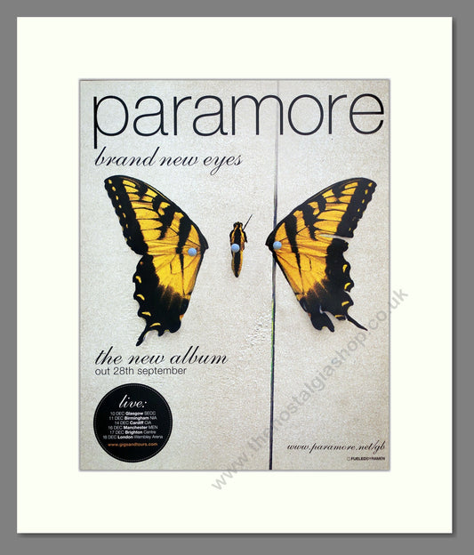 Paramore - Brand New Eyes. Vintage Advert 2009 (ref AD302031)