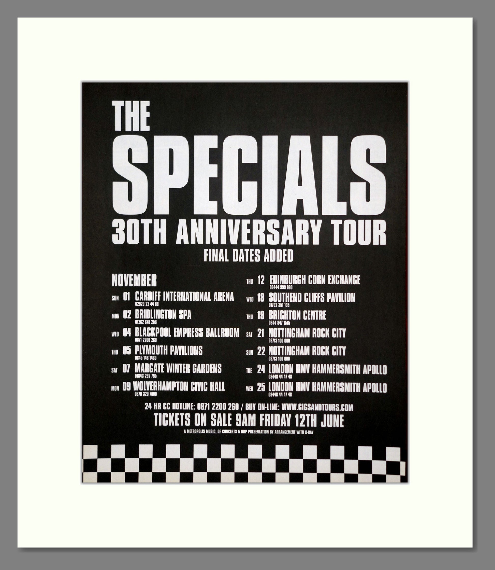 Specials (The) - UK Tour. Vintage Advert 2009 (ref AD302035)