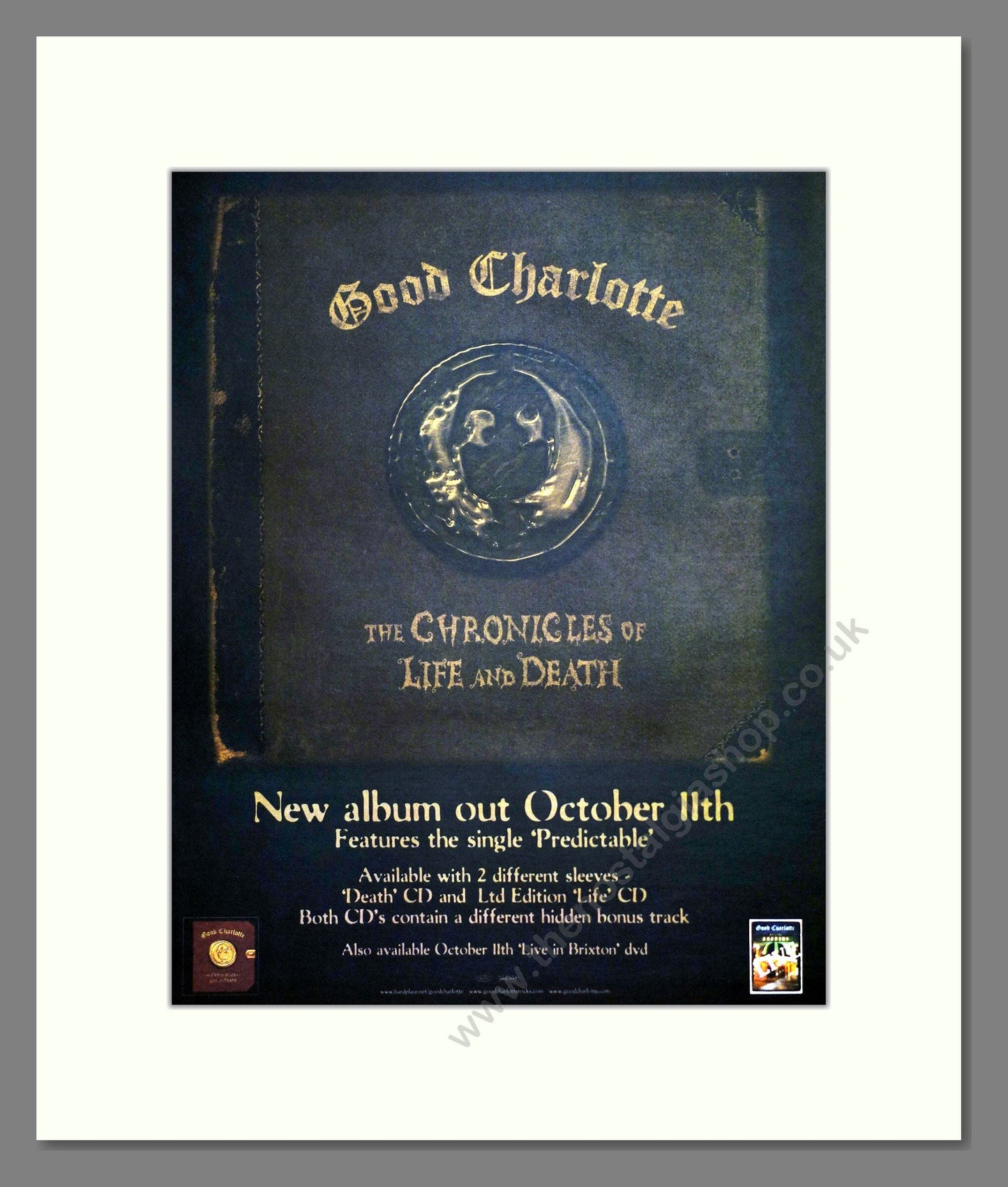 Good Charlotte - The Chronicles Of Life And Death. Vintage Advert 2004 (ref AD302047)