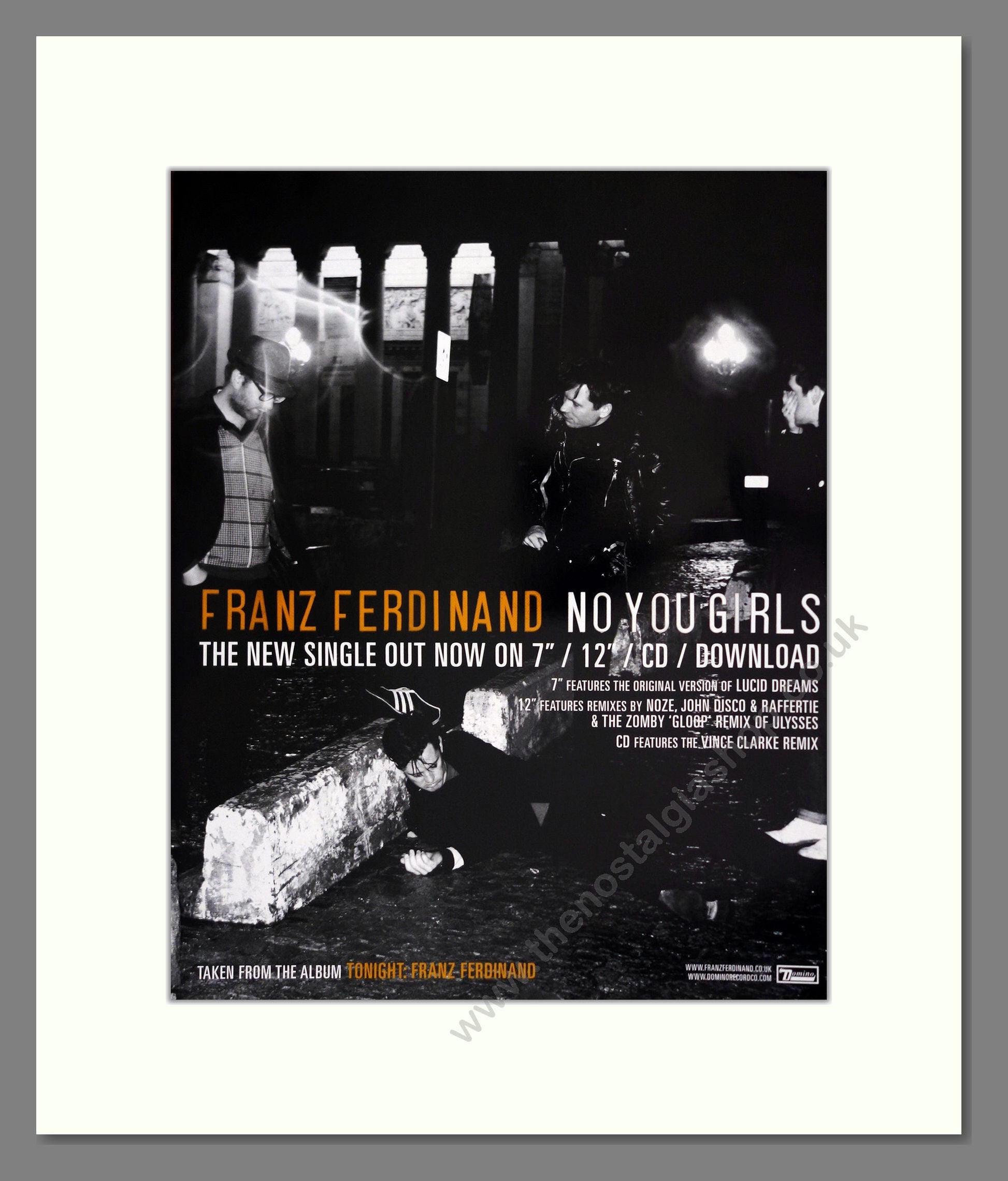 Franz Ferdinand - No You Girls. Vintage Advert 2009 (ref AD302062)