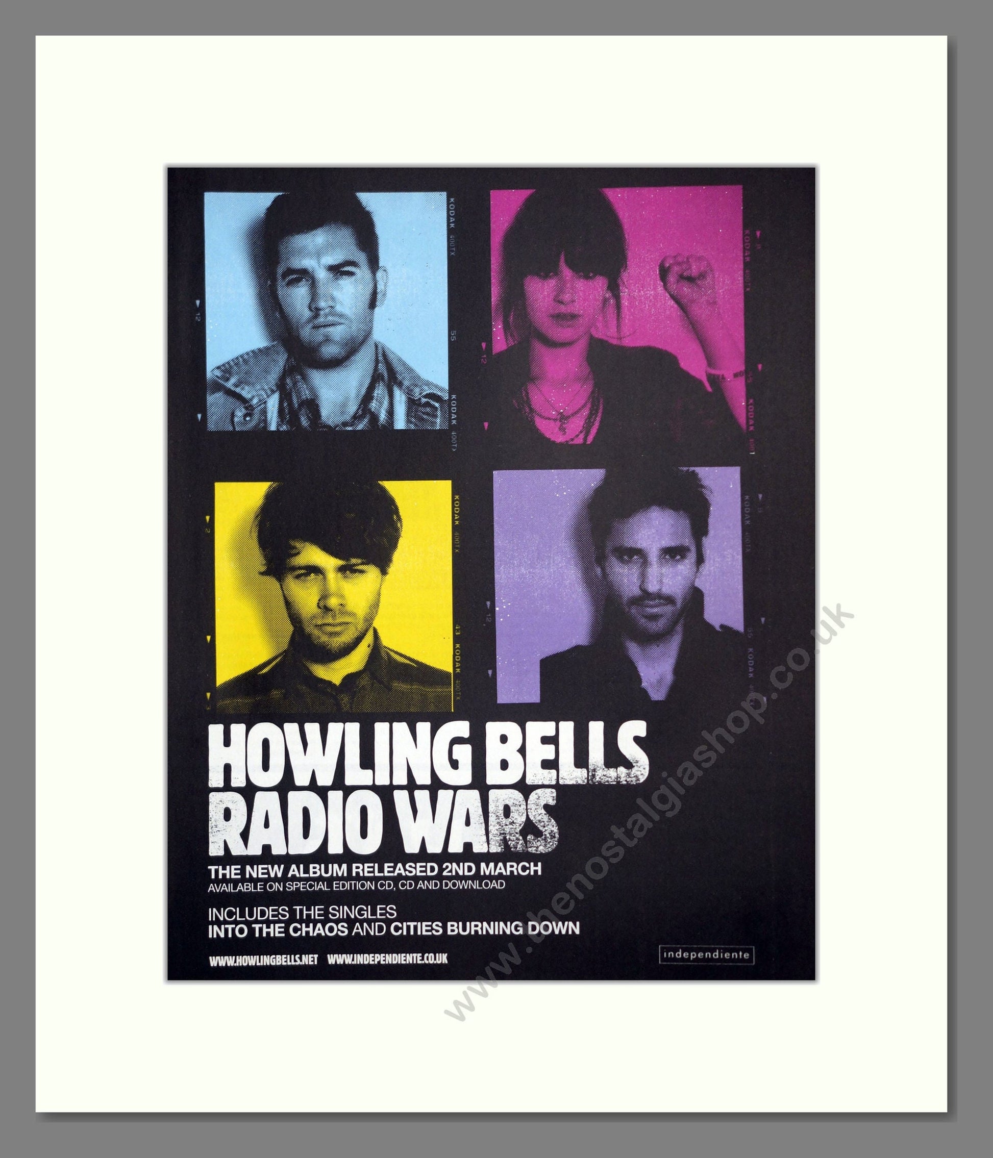 Howling Bells - Radio Wars. Vintage Advert 2009 (ref AD302067)