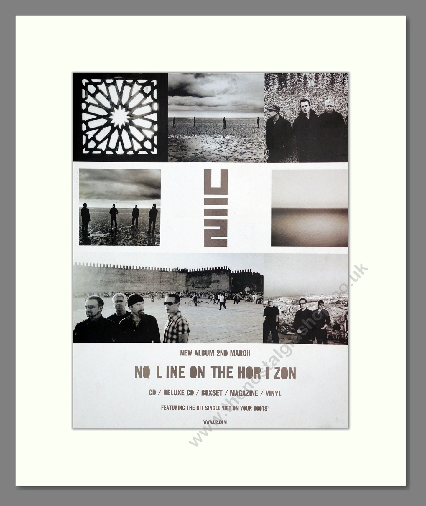 U2 - No Line On The Horizon. Vintage Advert 2009 (ref AD302068)