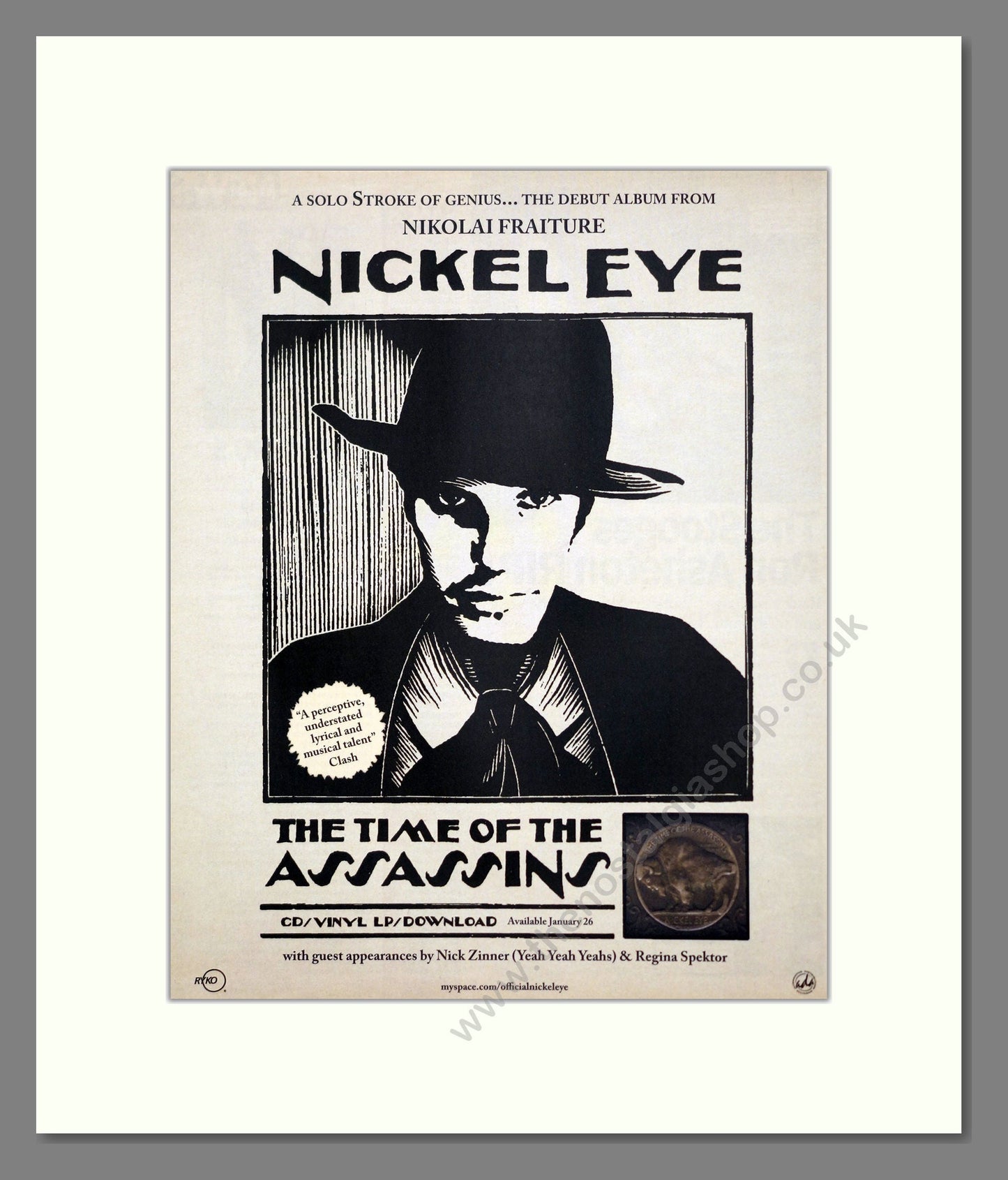 Nickel Eye - The Time Of The Assassins. Vintage Advert 2009 (ref AD302072)