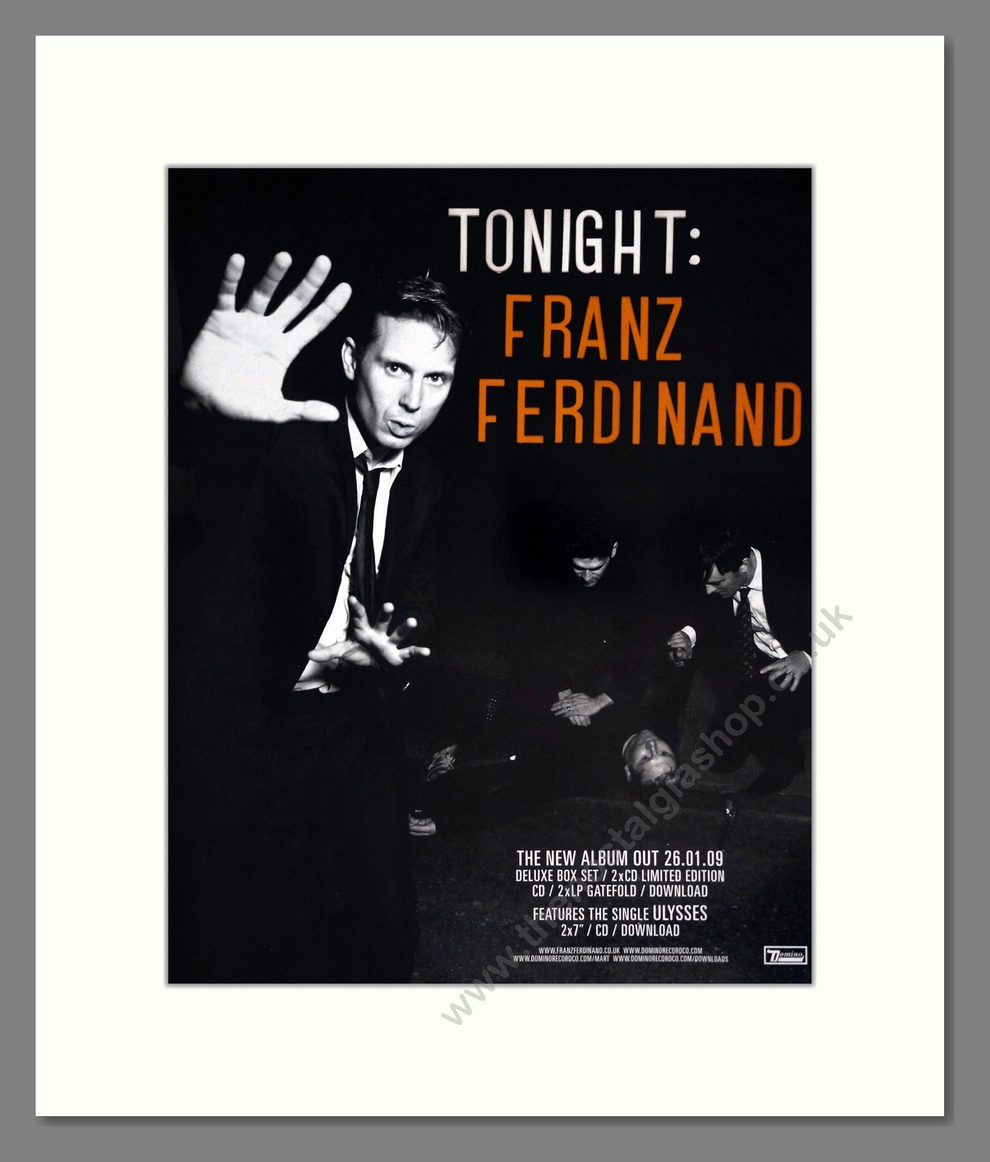 Franz Ferdinand - Tonight. Vintage Advert 2009 (ref AD302078)