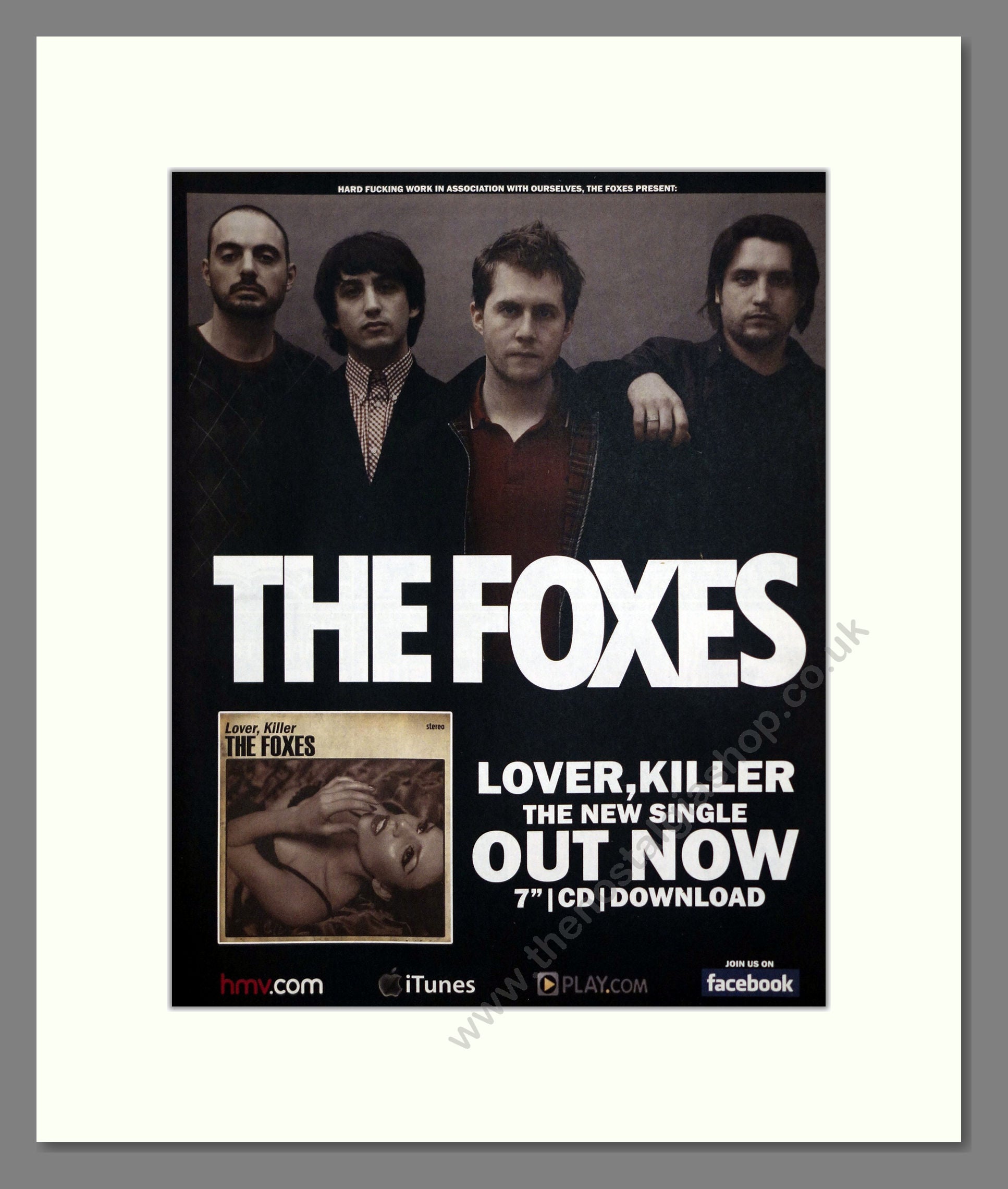 Foxes (The) - Lover Killer. Vintage Advert 2009 (ref AD302090)