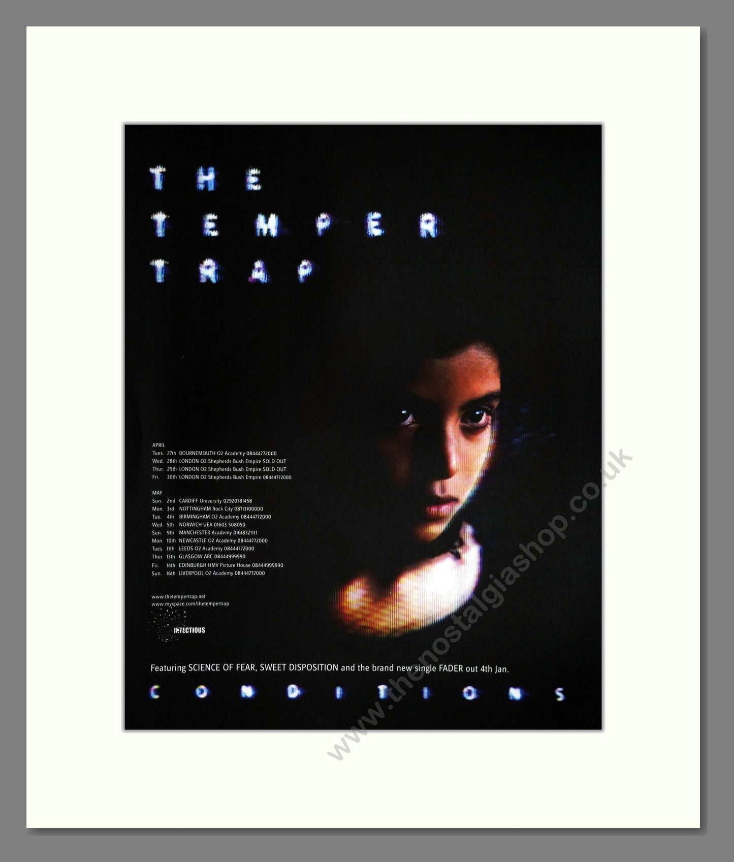 Temper Trap (The) - UK Tour. Vintage Advert 2009 (ref AD302098)