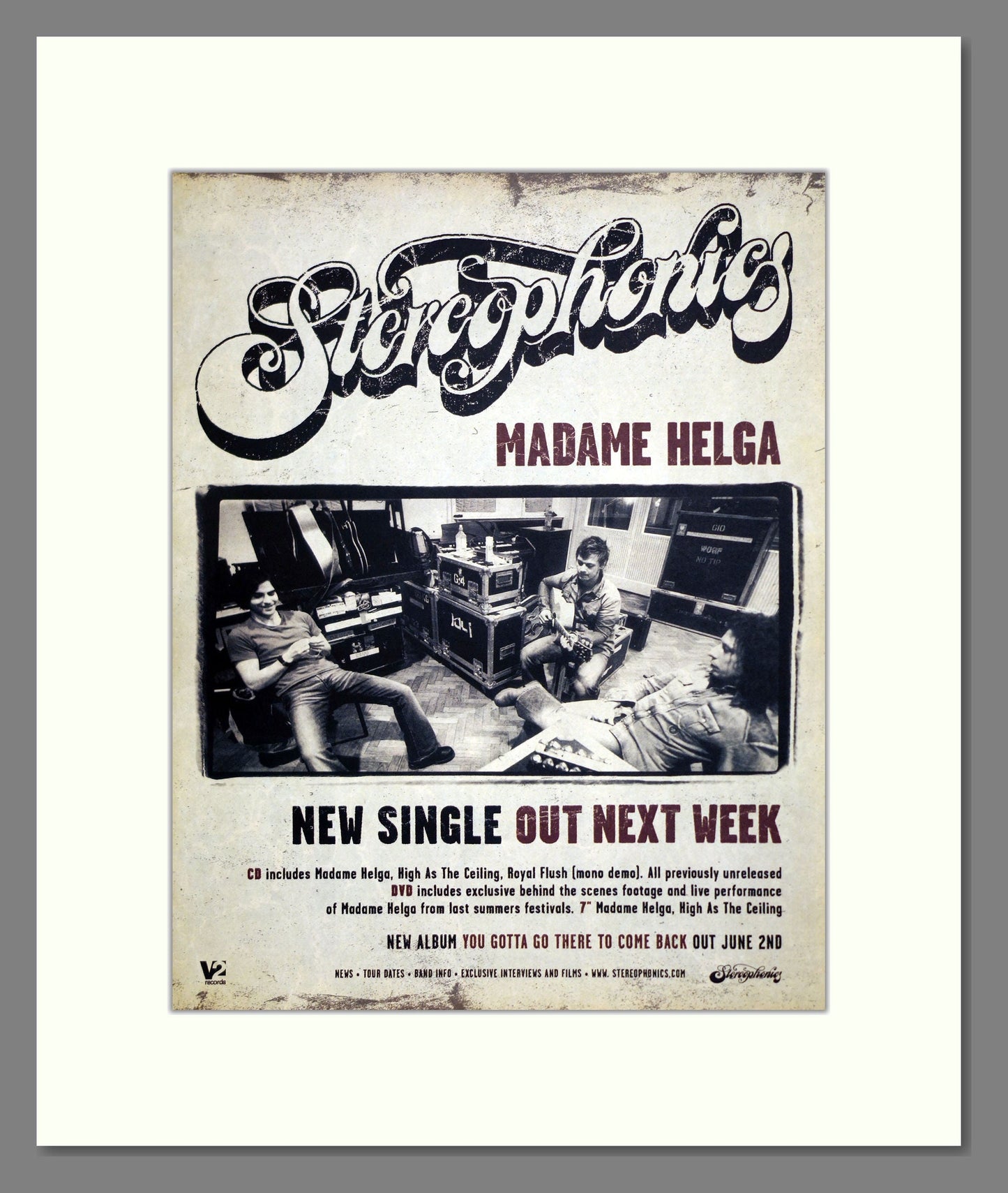 Stereophonics - Madame Helga. Vintage Advert 2003 (ref AD302114)