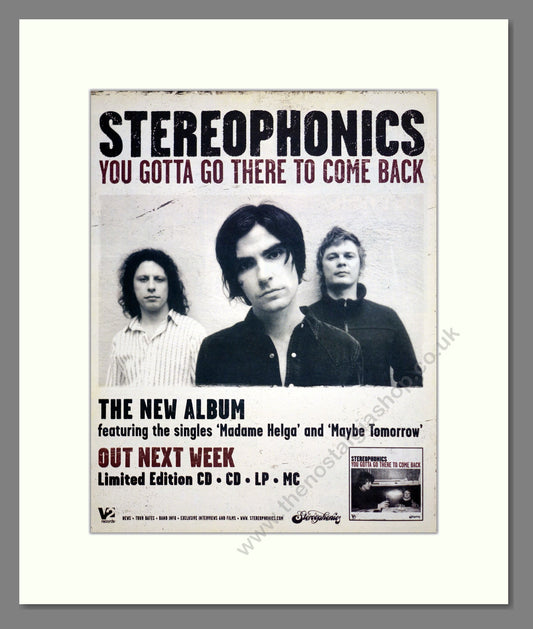 Stereophonics - You Gotta Go There To Come Back. Vintage Advert 2003 (ref AD302125)