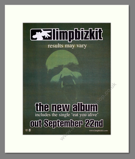 Limp Bizkit - Results May Vary. Vintage Advert 2003 (ref AD302127)