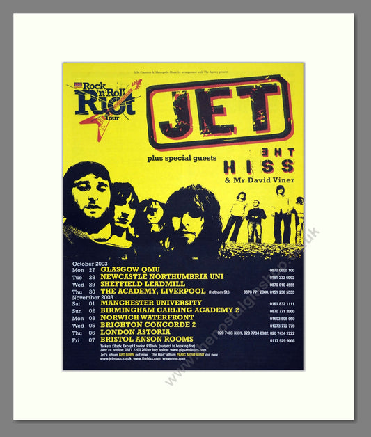 Jet - UK Tour. Vintage Advert 2003 (ref AD302129)