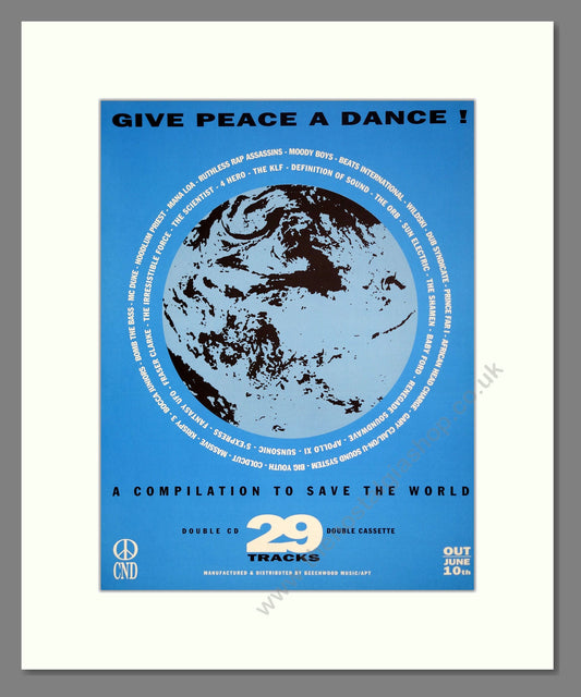 Various Artists - Give Peace A Dance. Vintage Advert 1991 (ref AD302144)