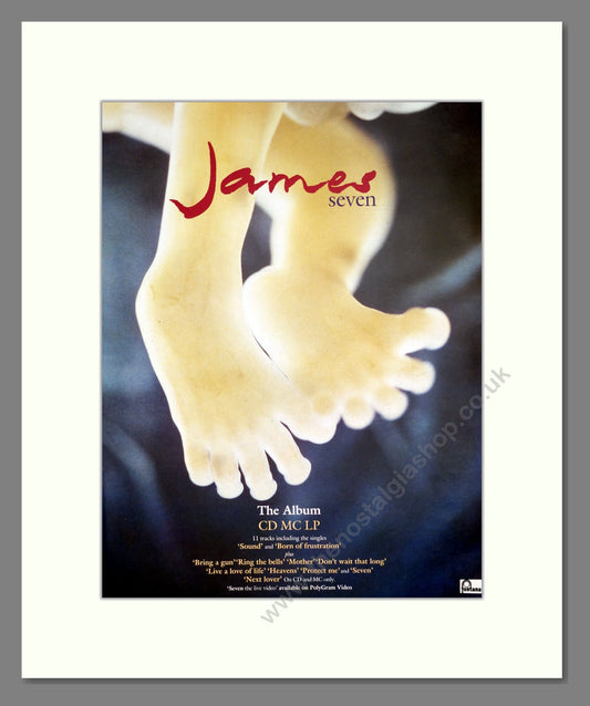 James - Seven. Vintage Advert 1992 (ref AD302165)