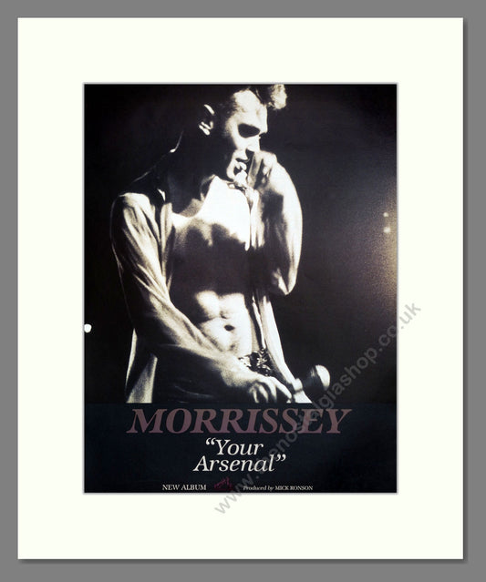 Morrissey - Your Arsenal. Vintage Advert 1992 (ref AD302179)