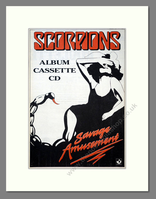 Scorpions - Savage Amusement. Vintage Advert 1988 (ref AD18494)