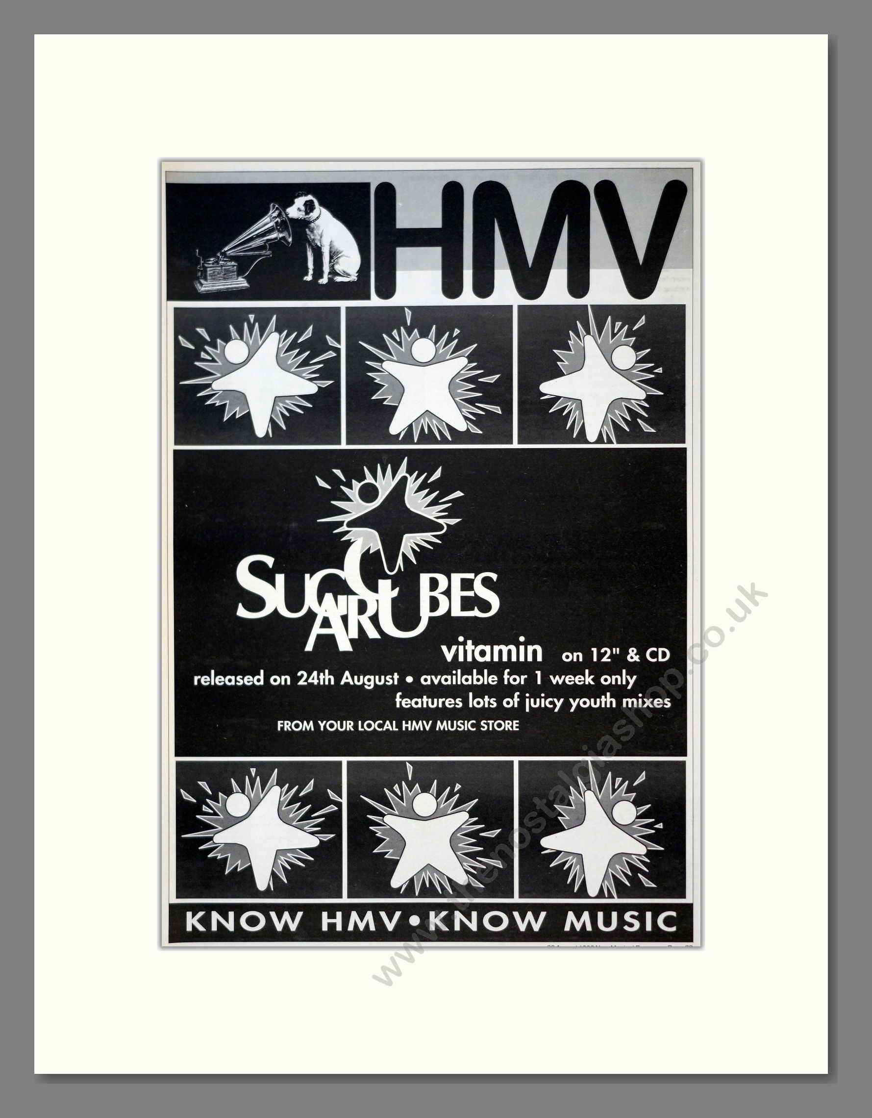 Sugarcubes - Vitamin. Vintage Advert 1992 (ref AD18502)