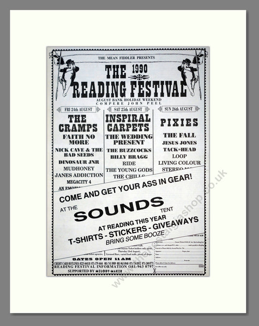 Various Artists - Reading Festival. Vintage Advert 1990 (ref AD18574)