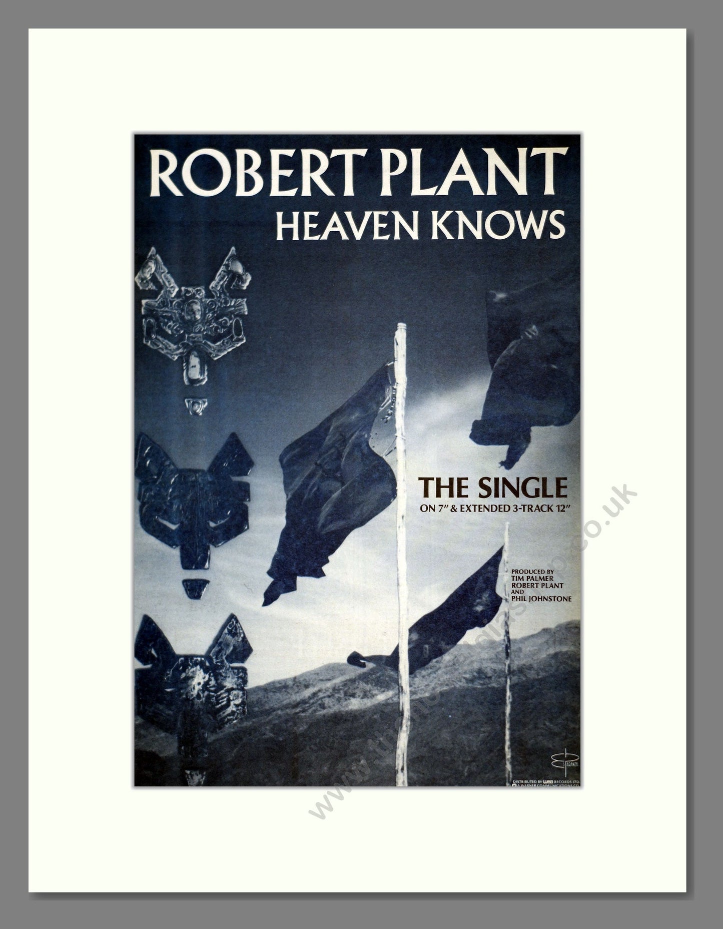 Robert Plant - Heaven Knows. Vintage Advert 1988 (ref AD18575)