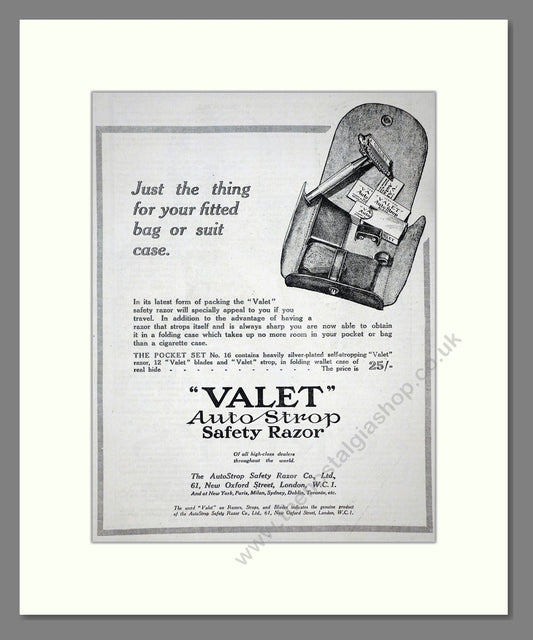 Valet - Safety Razor. Vintage Advert 1920 (ref AD62158)