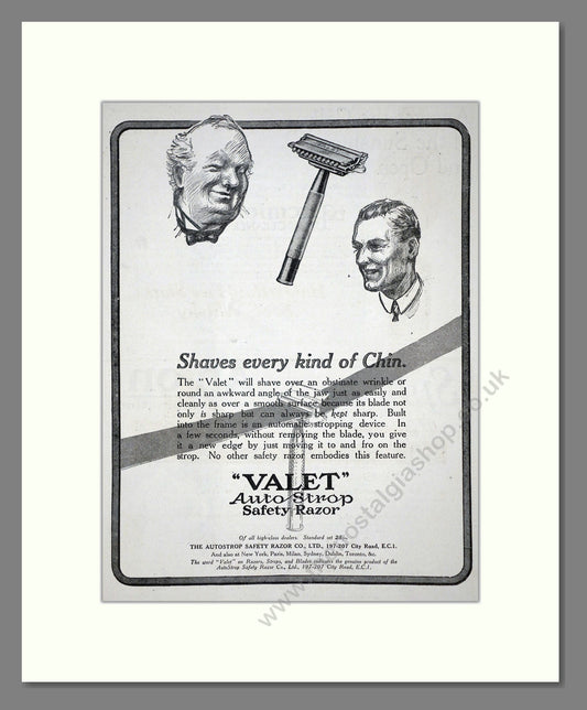 Valet - Safety Razor. Vintage Advert 1920 (ref AD62159)