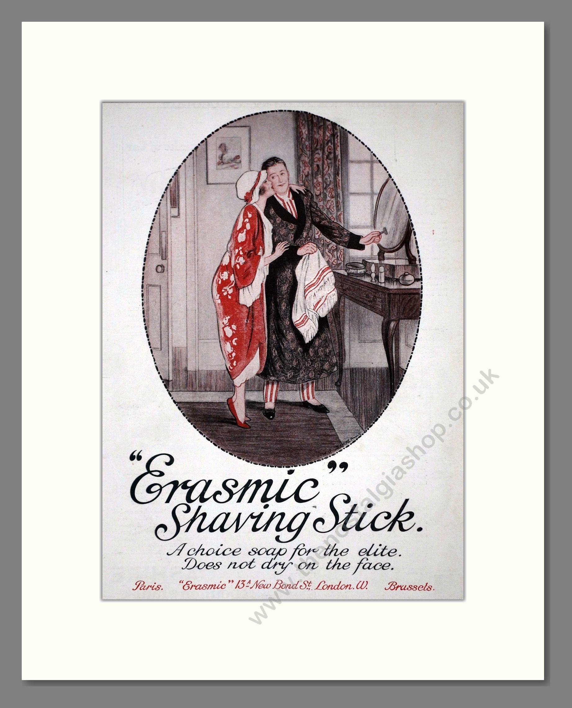 Erasmic - Shaving Stick. Vintage Advert 1919 (ref AD62168)