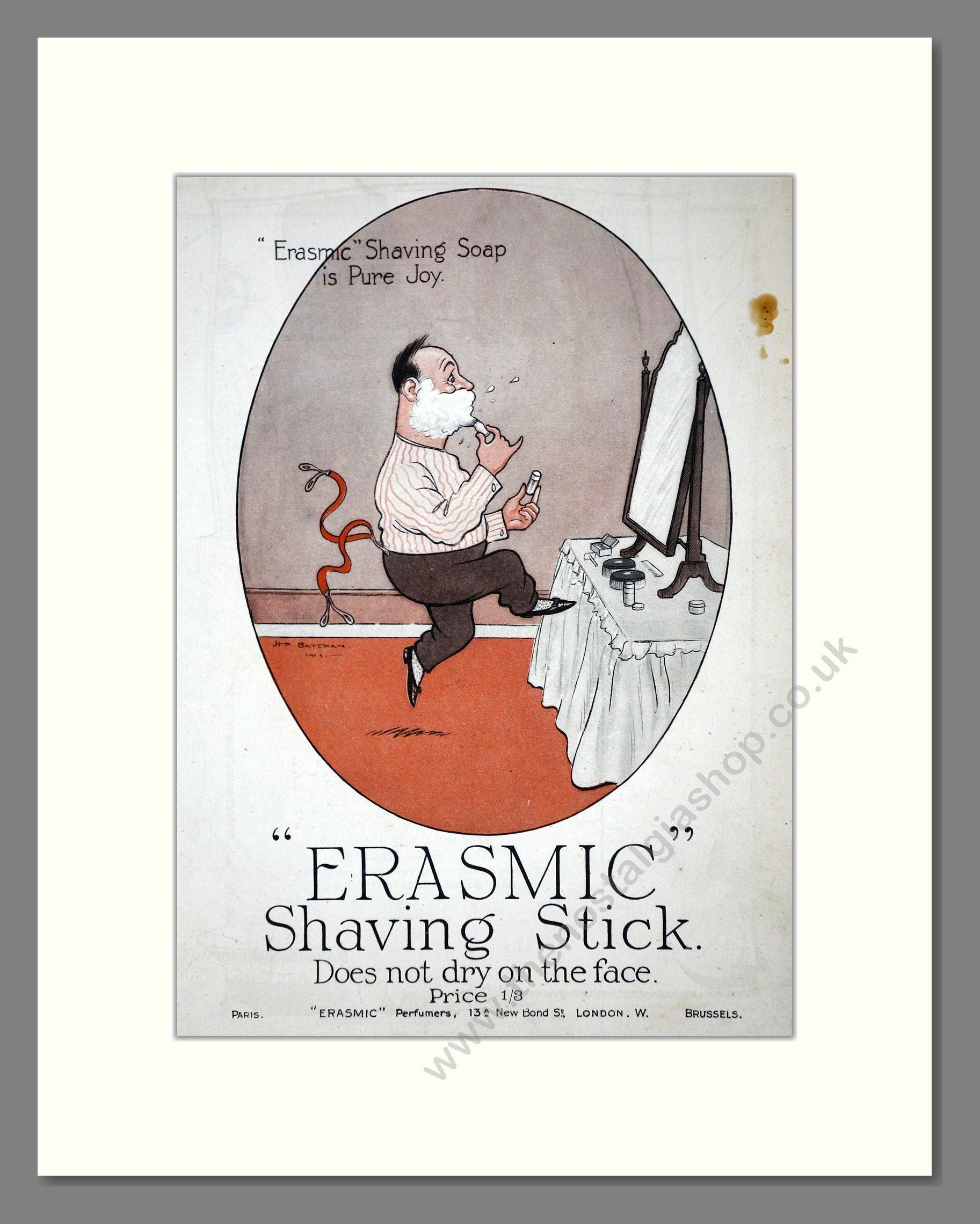 Erasmic - Shaving Stick. Vintage Advert 1920 (ref AD62173)