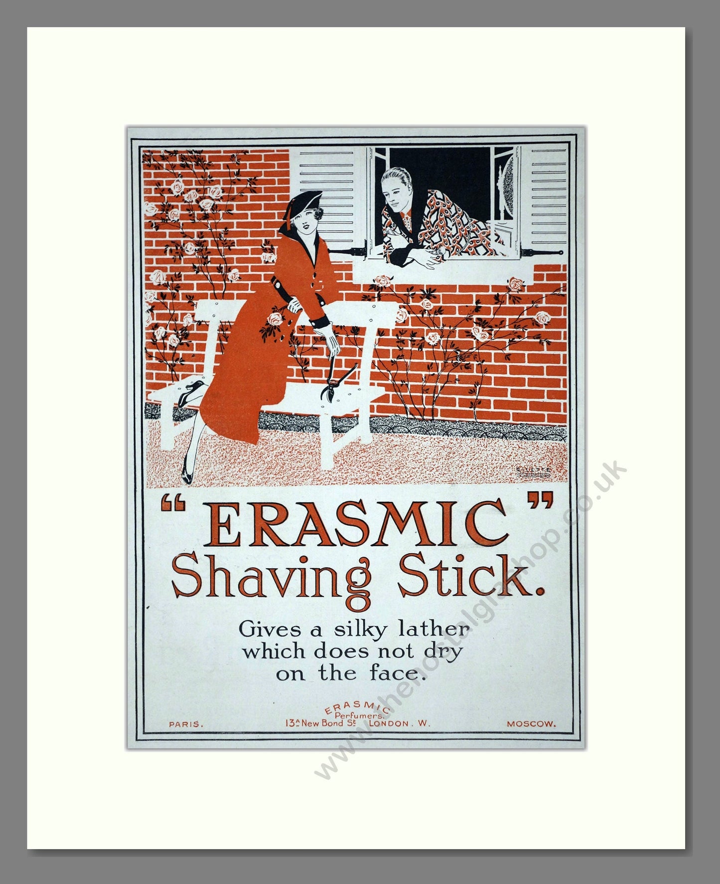 Erasmic - Shaving Stick. Vintage Advert 1919 (ref AD62175)