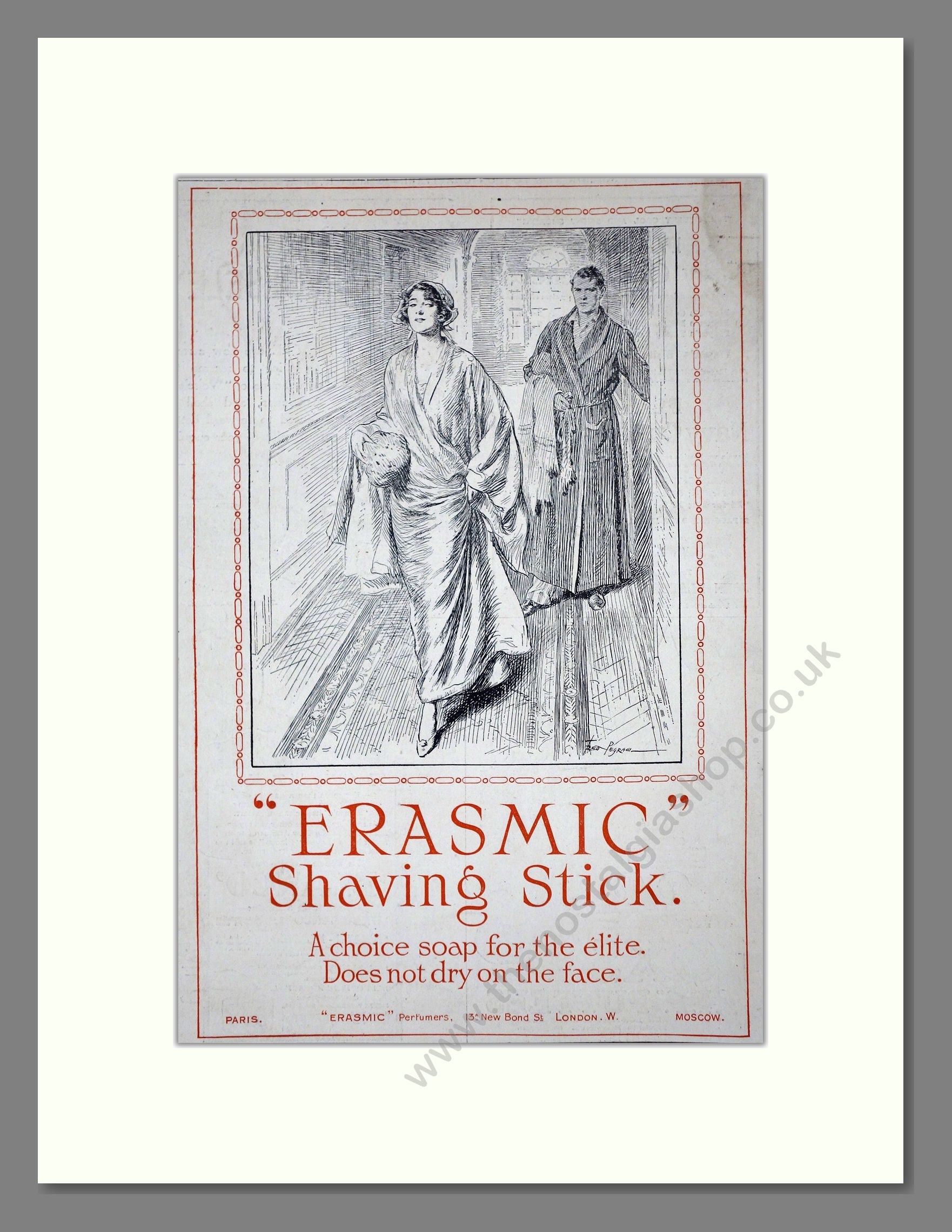 Erasmic - Shaving Stick. Vintage Advert 1919 (ref AD62176)