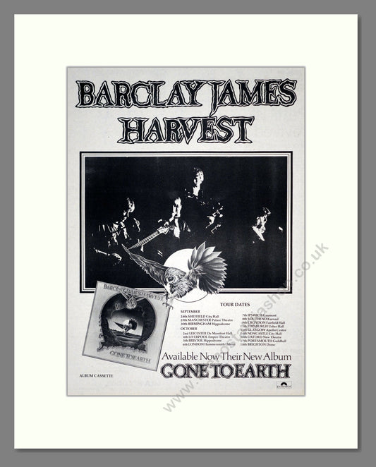 Barclay James Harvest - Gone To Earth. Vintage Advert 1977 (ref AD18596)