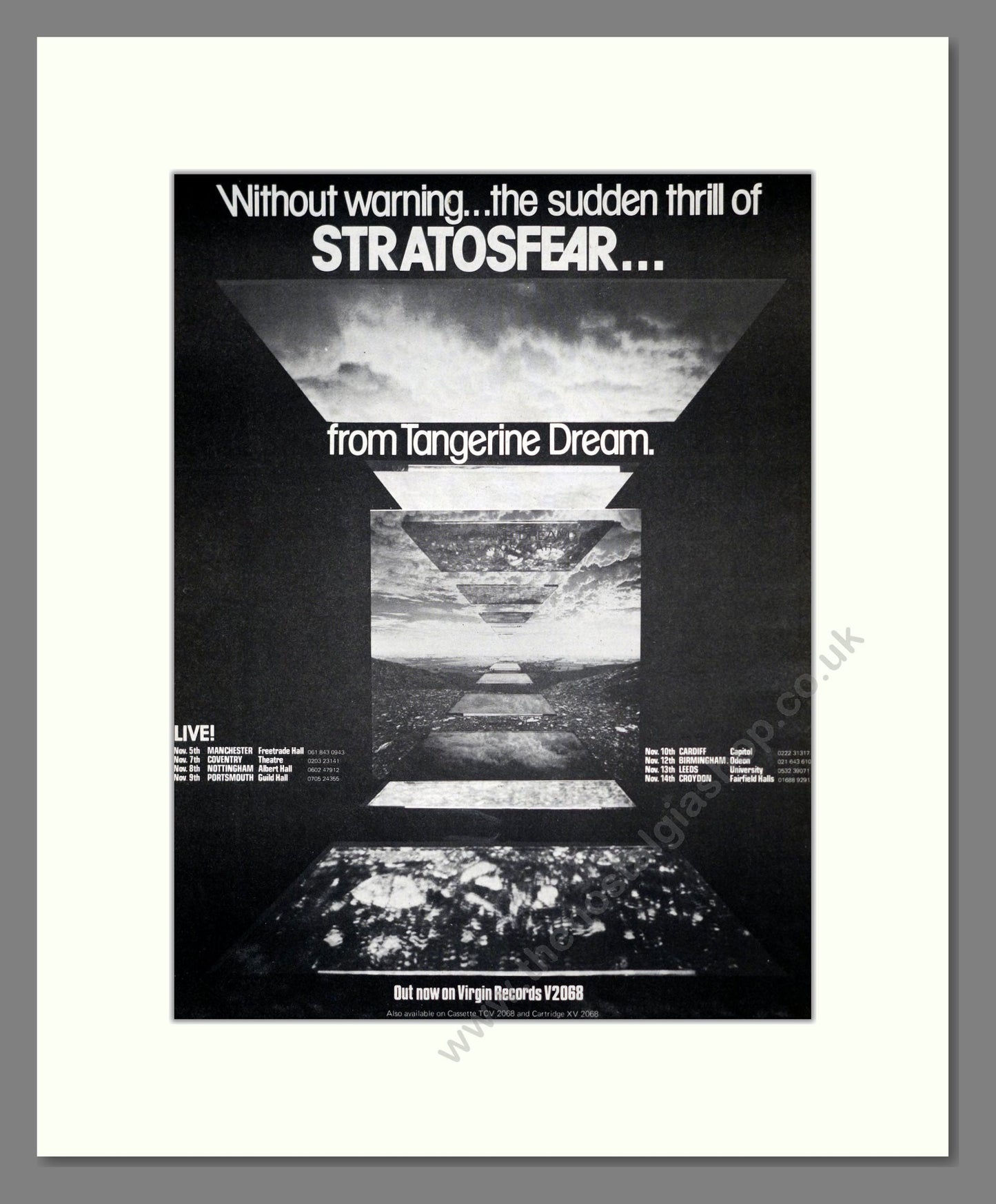 Tangerine Dream - Stratosfear. Vintage Advert 1976 (ref AD18600)