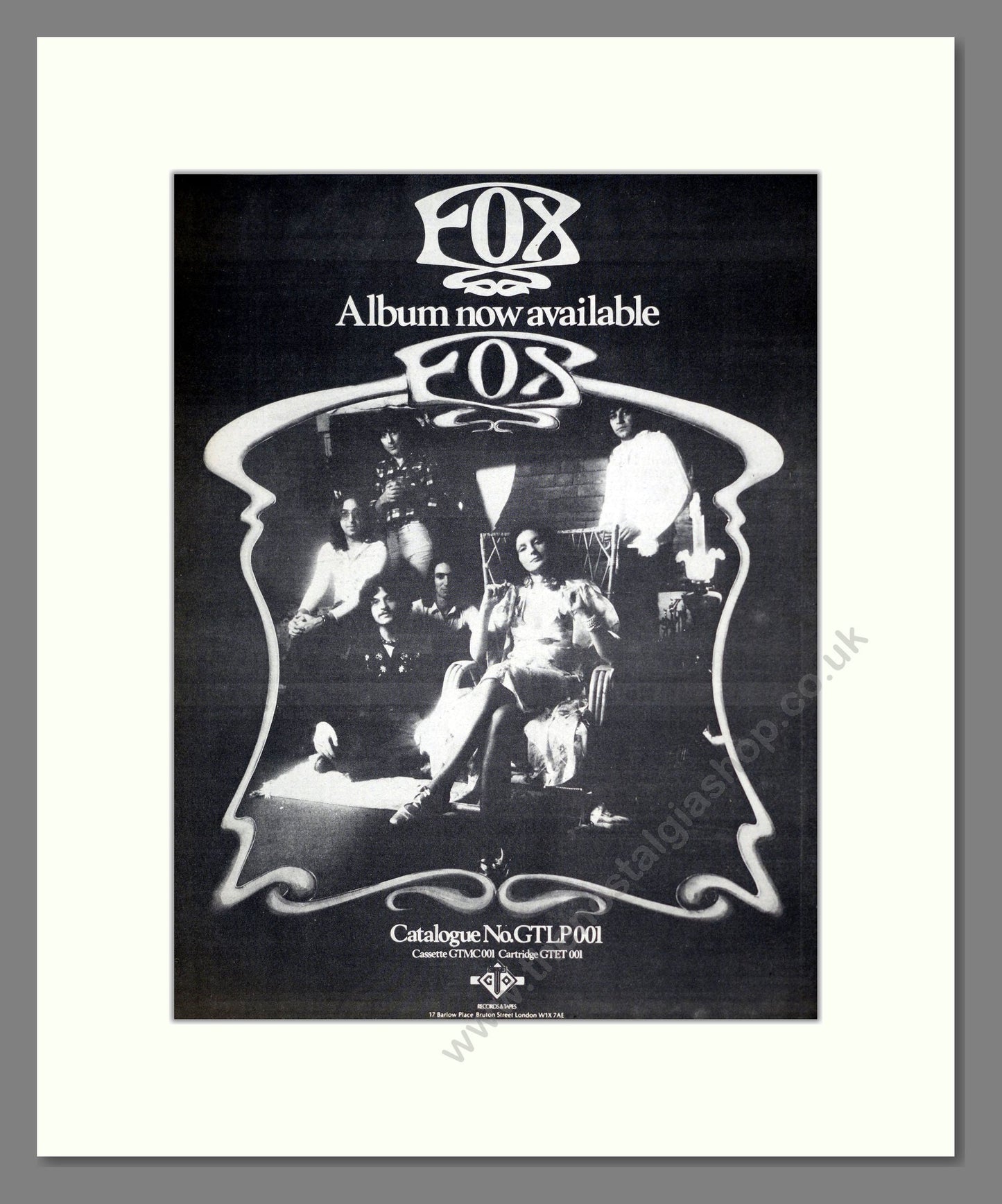 Fox - New Album. Vintage Advert 1975 (ref AD18626)