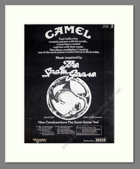 Camel - The Snow Goose. Vintage Advert 1975 (ref AD18629)