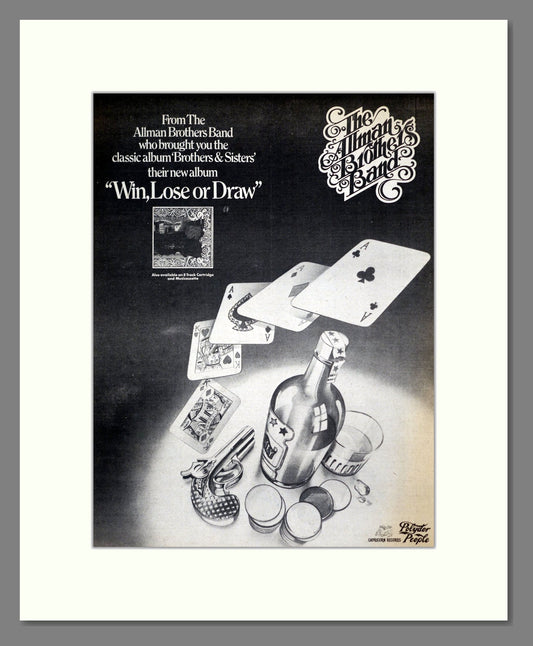 Allman Brothers Band (The) - Win, Lose Or Draw. Vintage Advert 1975 (ref AD18633)