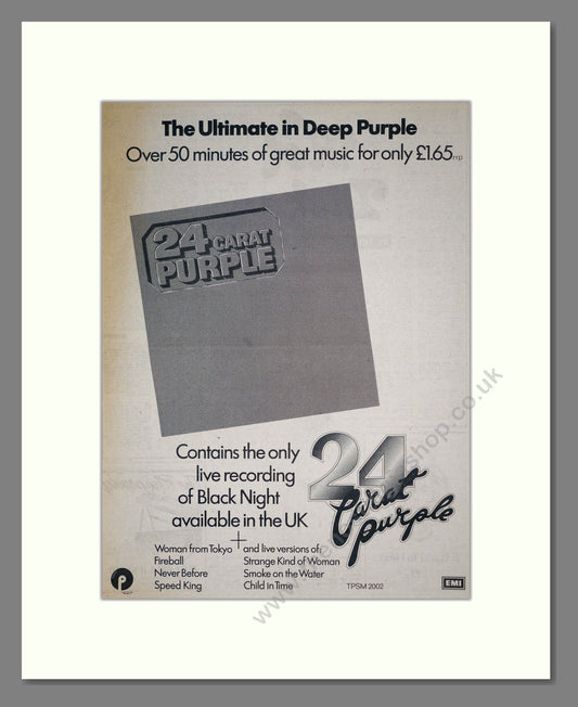 Deep Purple - 24 Carat Purple. Vintage Advert 1975 (ref AD18636)