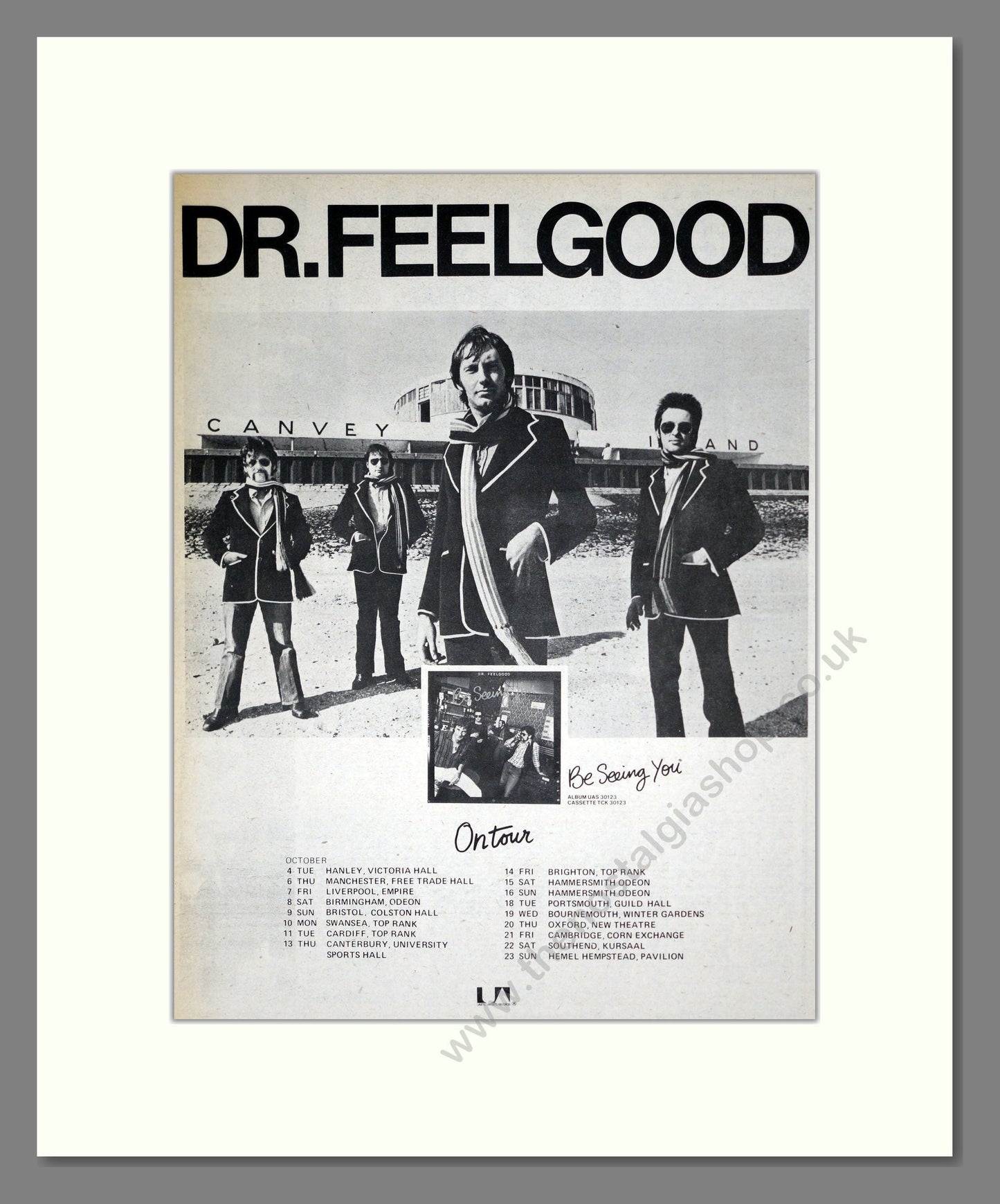 Dr Feelgood - UK Tour. Vintage Advert 1977 (ref AD18651)