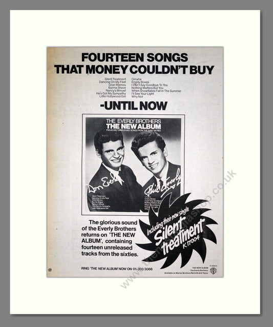 Everly Brothers (The) - The New Album. Vintage Advert 1977 (ref AD18655)