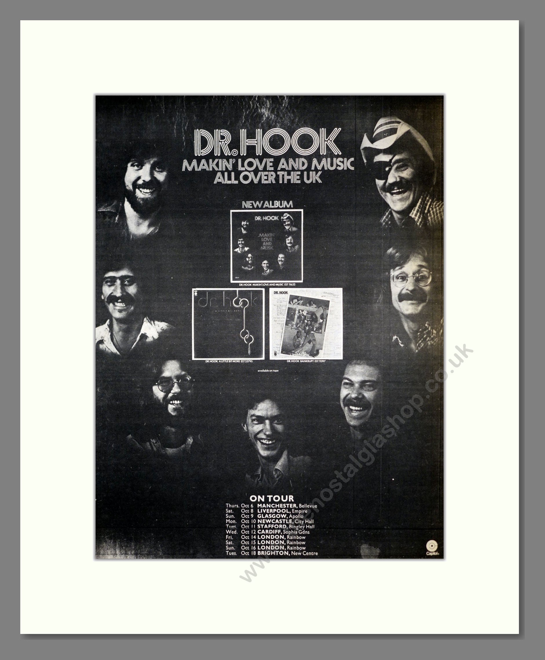 Dr Hook - UK Tour. Vintage Advert 1977 (ref AD18664)